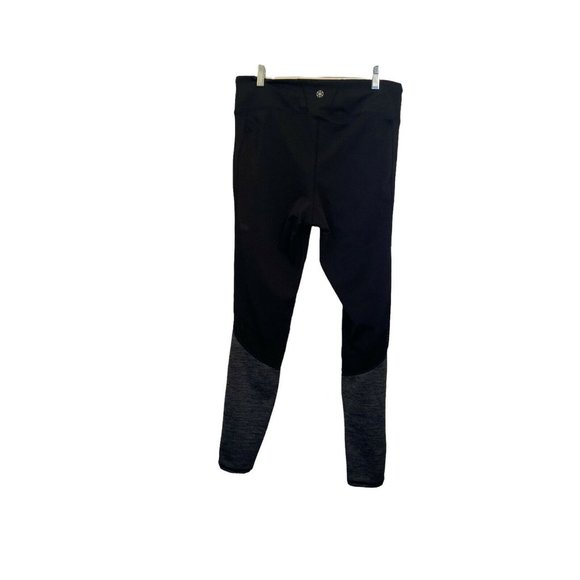 Gaiam Women's Om Black Yoga Activewear Pants w/ Mesh Insert Detail Cooling Sz L - Picture 1 of 8